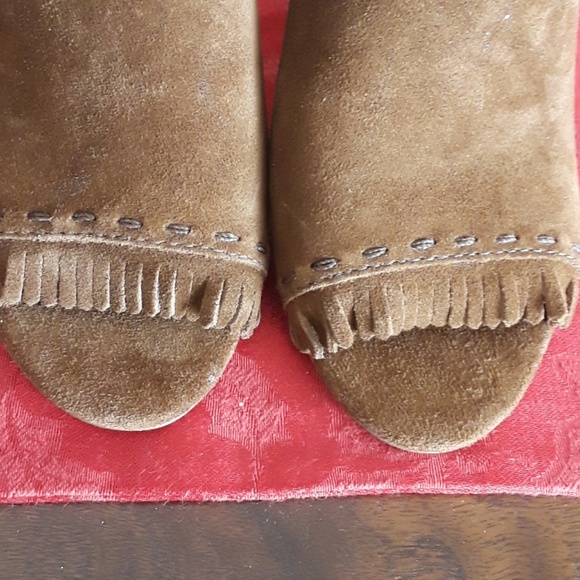 Tory Burch Huntington fringed suede mules sz 7 - Picture 8 of 8